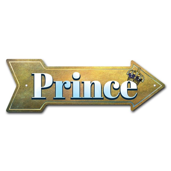Prince Arrow Sign Funny Home Decor 36in Wide